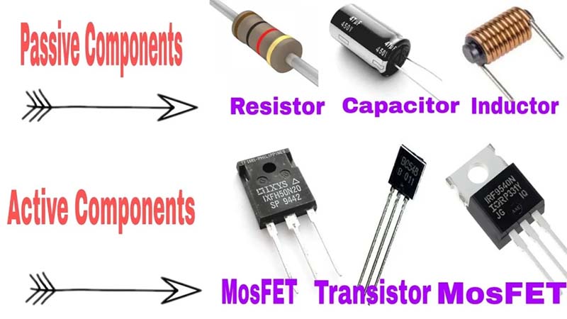 difference between active and passive electronic components