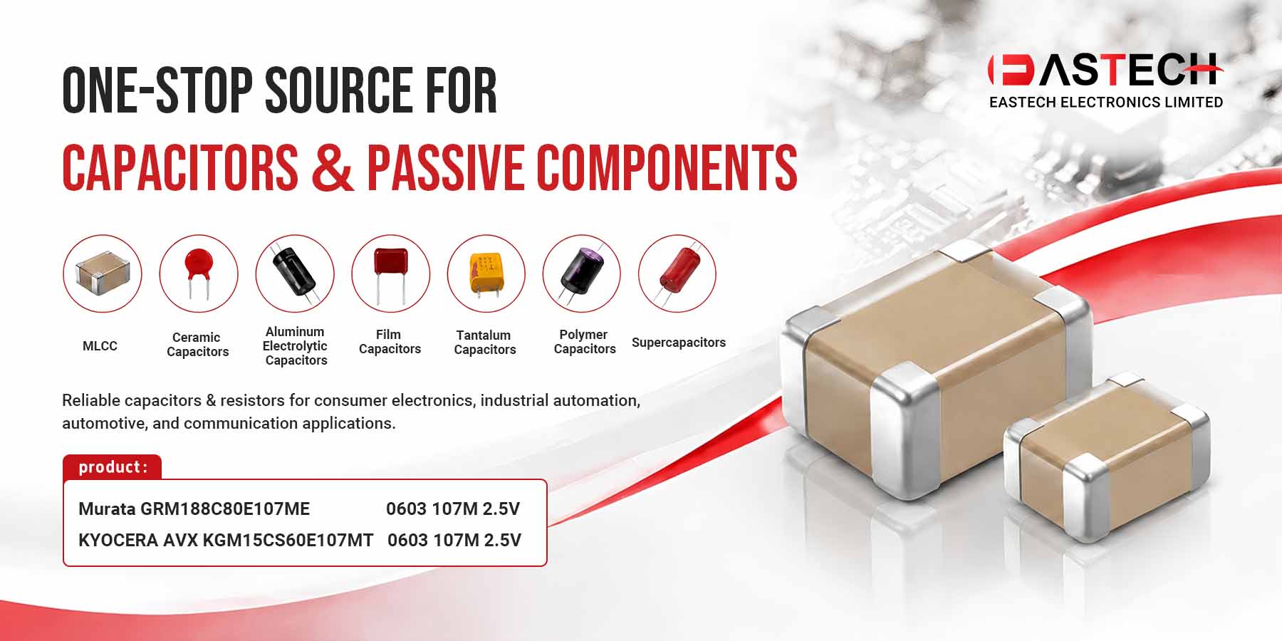 one stop source for capacitors