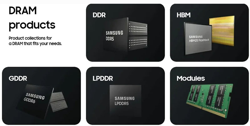 samsung memory chips