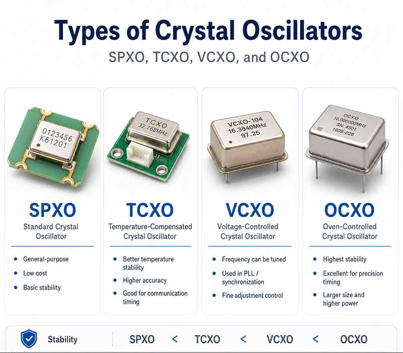 what are the types of quartz oscillators
